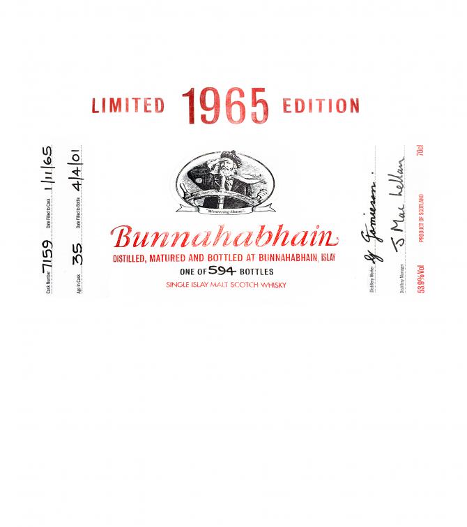 Bunnahabhain 1965 Limited Edition