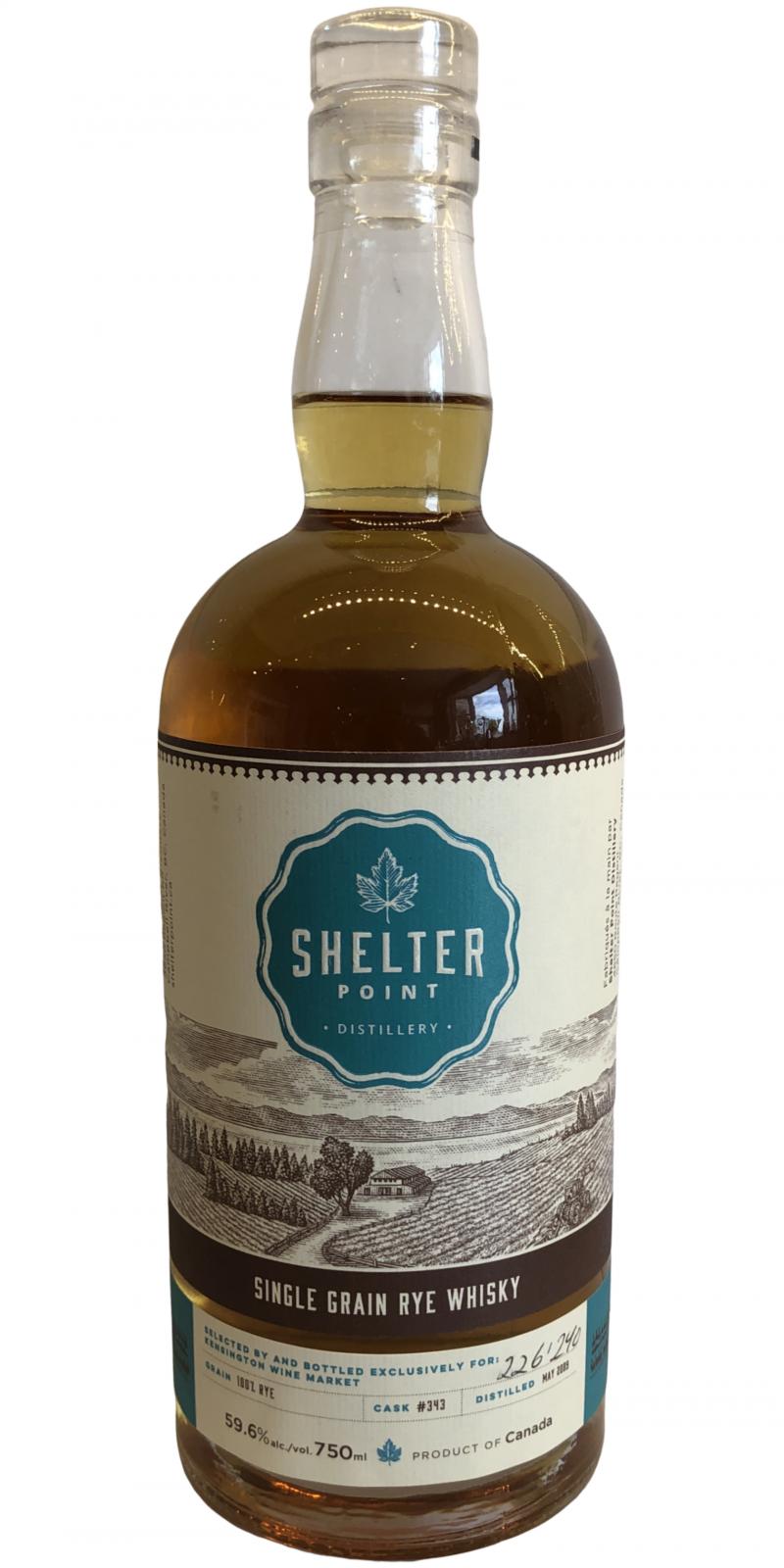 Shelter Point Single Cask Rye Single Cask Release American Oak 59.7% 750ml