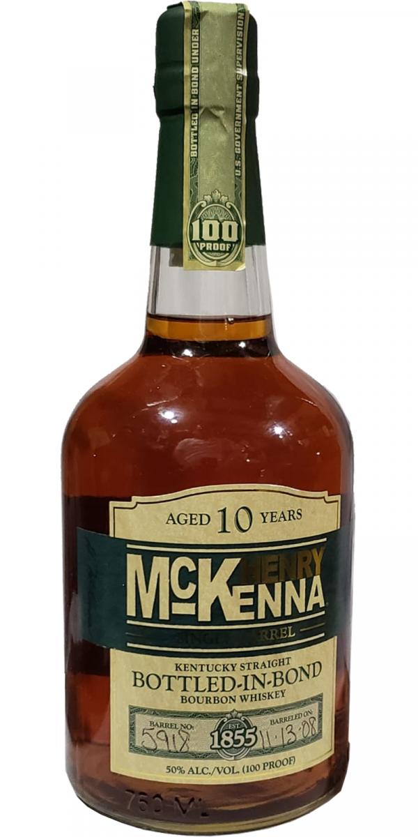 Henry McKenna 10yo Single Barrel Bottled in Bond New American Oak #5918 50% 750ml