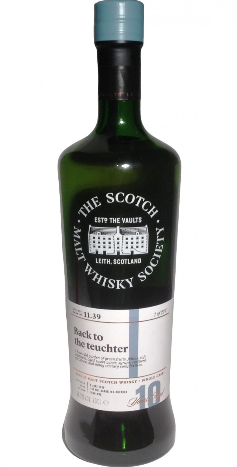 Tomatin 2008 SMWS 11.39 Back to the teuchter 1st Fill Ex-Bourbon Barrel 59.2% 700ml