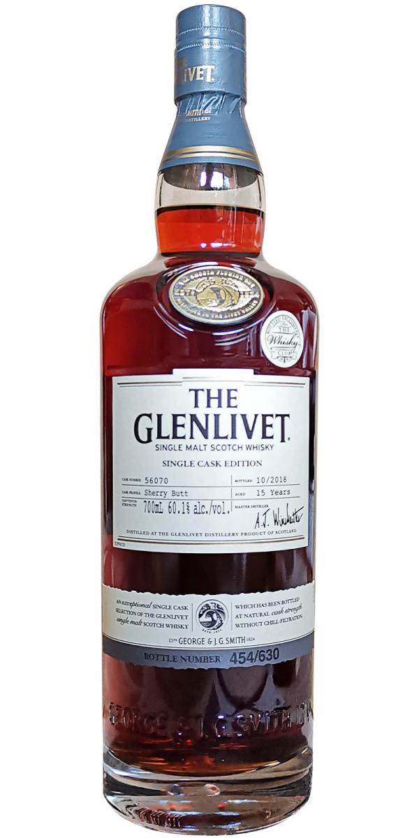 Glenlivet 15yo Single Cask Edition Sherry Butt #56070 The Whisky Club Australia 60.1% 700ml