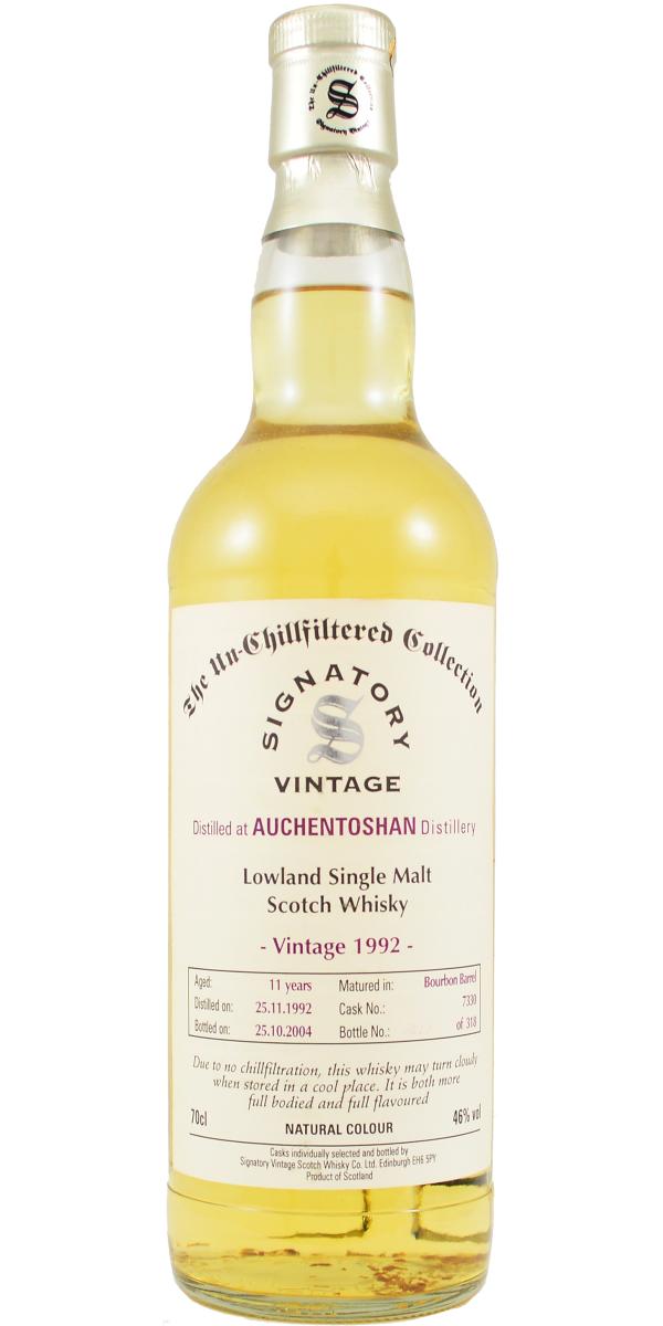 Auchentoshan 1992 SV The Un-Chillfiltered Collection Bourbon Barrel #7330 46% 700ml