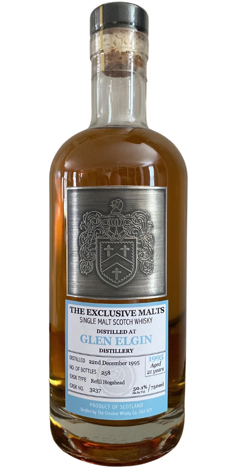 Glen Elgin 1995 CWC The Exclusive Malts Refill Hogshead 3237 50.1% 750ml