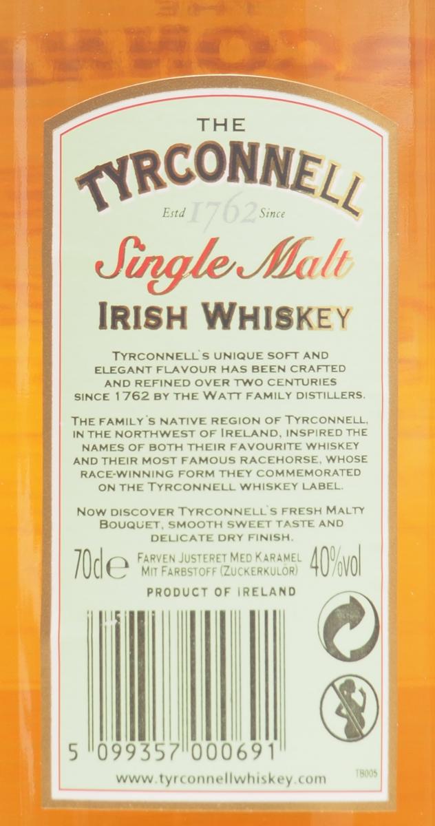 Tyrconnell Single Malt Irish Whiskey