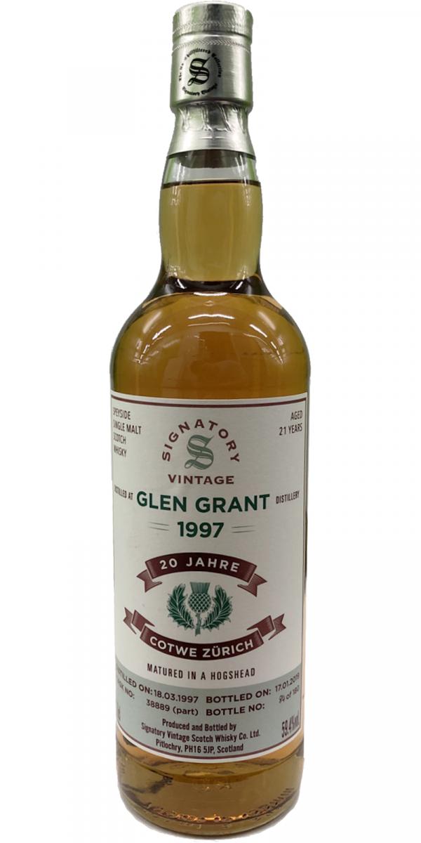 Glen Grant 1997 SV 38889 (part) Cotwe Zurich 20yo 59.4% 700ml