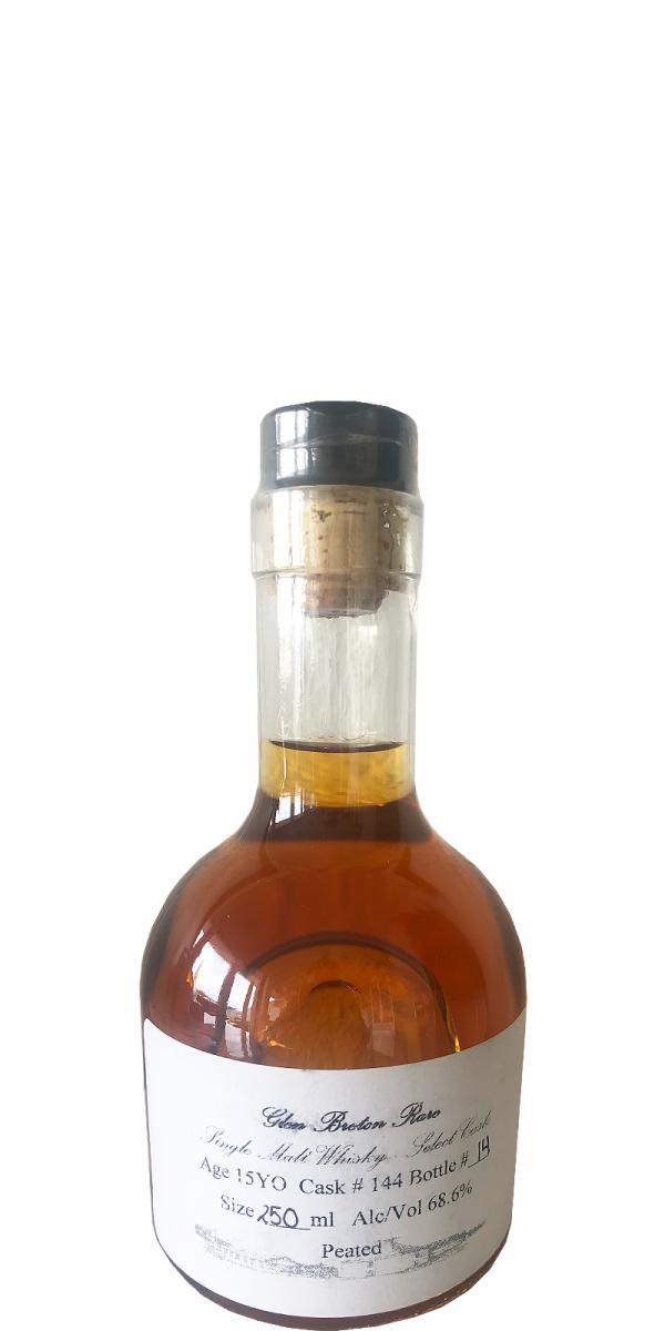 Glen Breton Rare 15yo Handbottled at the Distillery American Oak Peated 144 68.6% 250ml