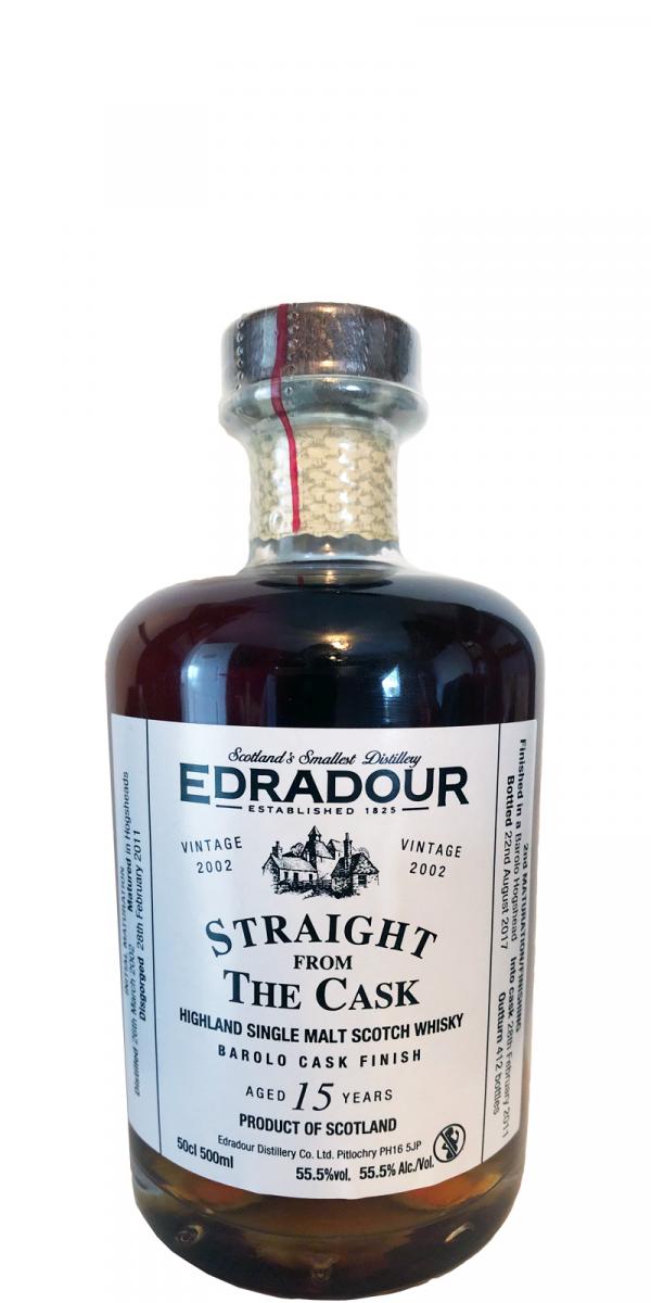 Edradour 2002 Straight From The Cask Barolo Cask Finish Distillery Exclusive 55.5% 500ml
