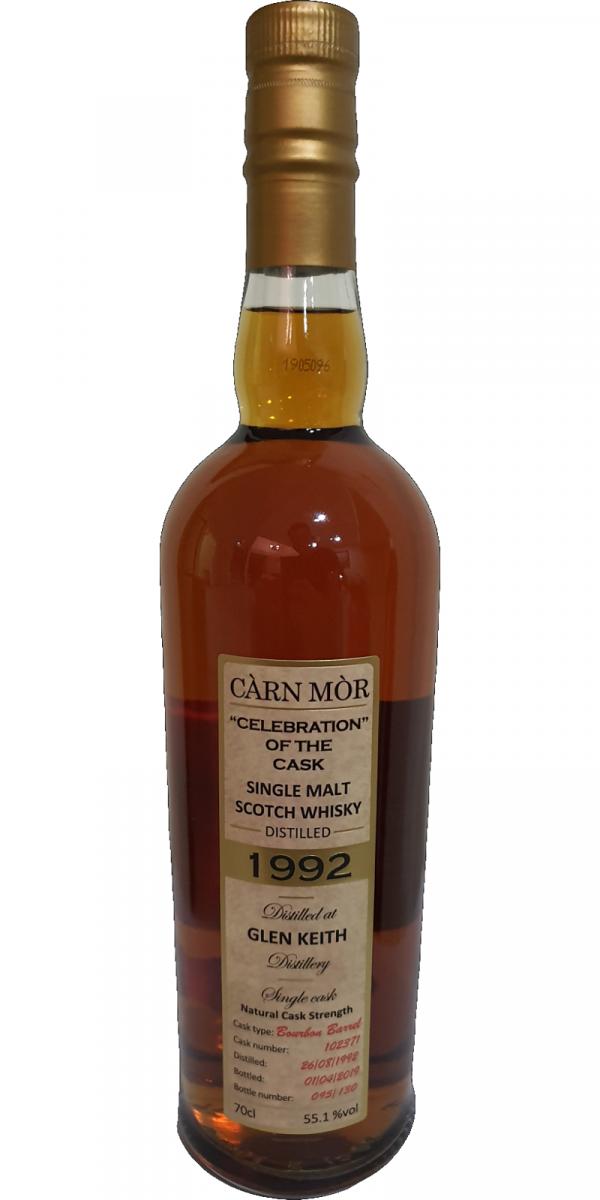 Glen Keith 1992 MMcK Carn Mor Celebration of the Cask Bourbon Barrel #102371 55.1% 700ml