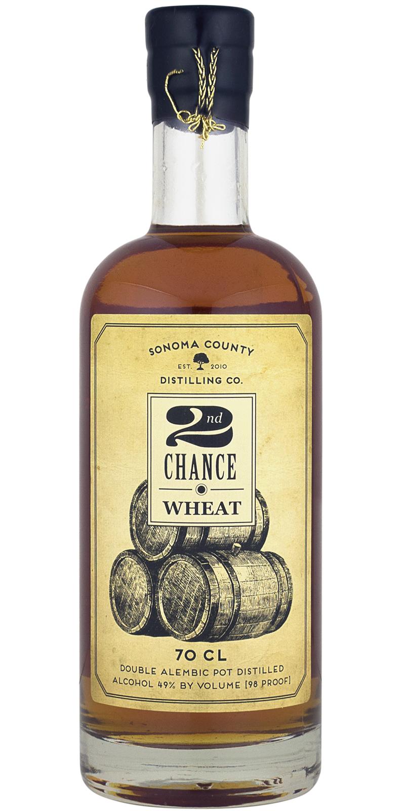 2nd Chance Wheat Whisky Used Rye Whiskey Barrels Batch 3 49% 700ml