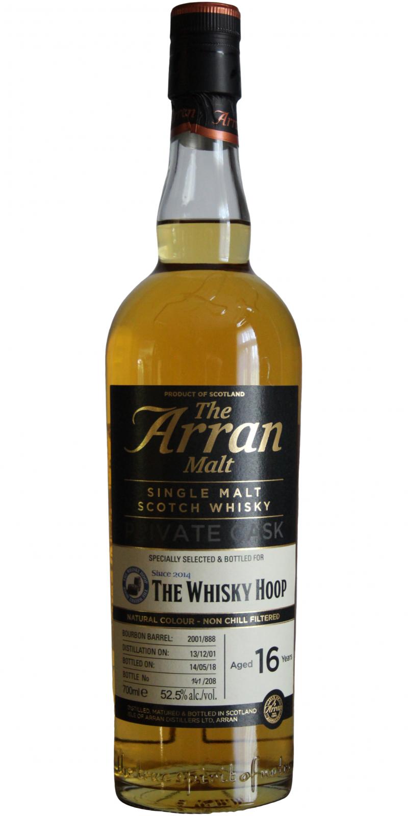 Arran 2001 Private Cask 2001/888 The Whisky Hoop 52.5% 700ml