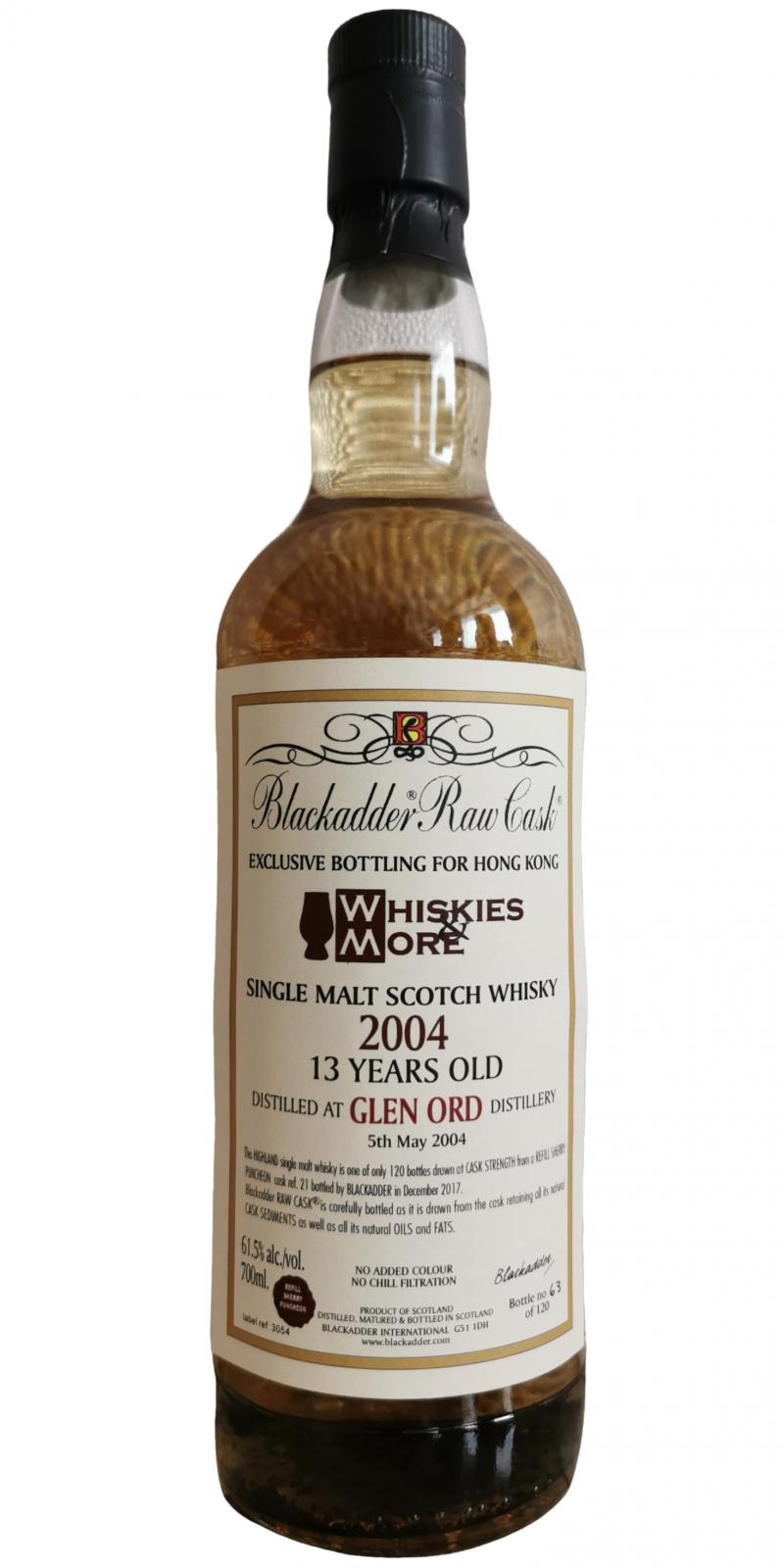 Glen Ord 2004 BA Refill Sherry Puncheon Whiskies & More Hong Kong 61.5% 700ml