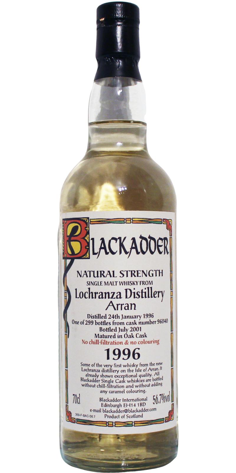 Lochranza 1996 BA Natural Strength 56.7% 750ml