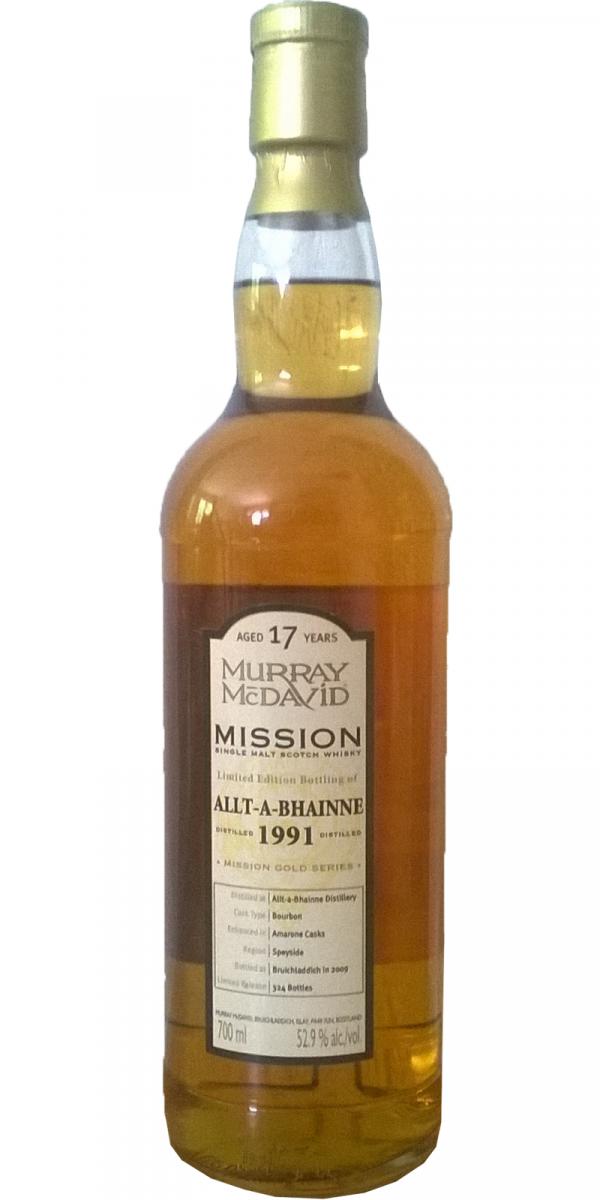 Allt-A-Bhainne 1991 MM Mission Gold Series 52.9% 700ml