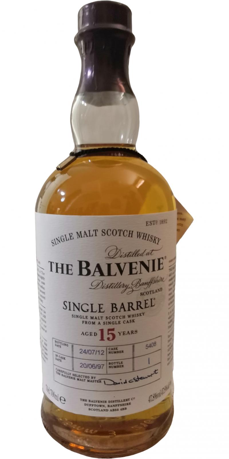 Balvenie 15yo Single Barrel Oak 5408 47.8% 700ml