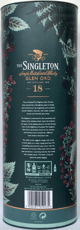 The Singleton of Glen Ord 18-year-old