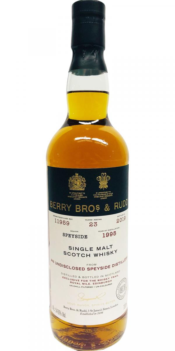 An Undisclosed Speyside Distillery 1995 BR #11959 The Whisky Trail 54.6% 700ml