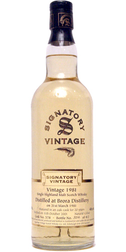 Brora 1981 SV Vintage Collection Oak Cask #578 43% 700ml