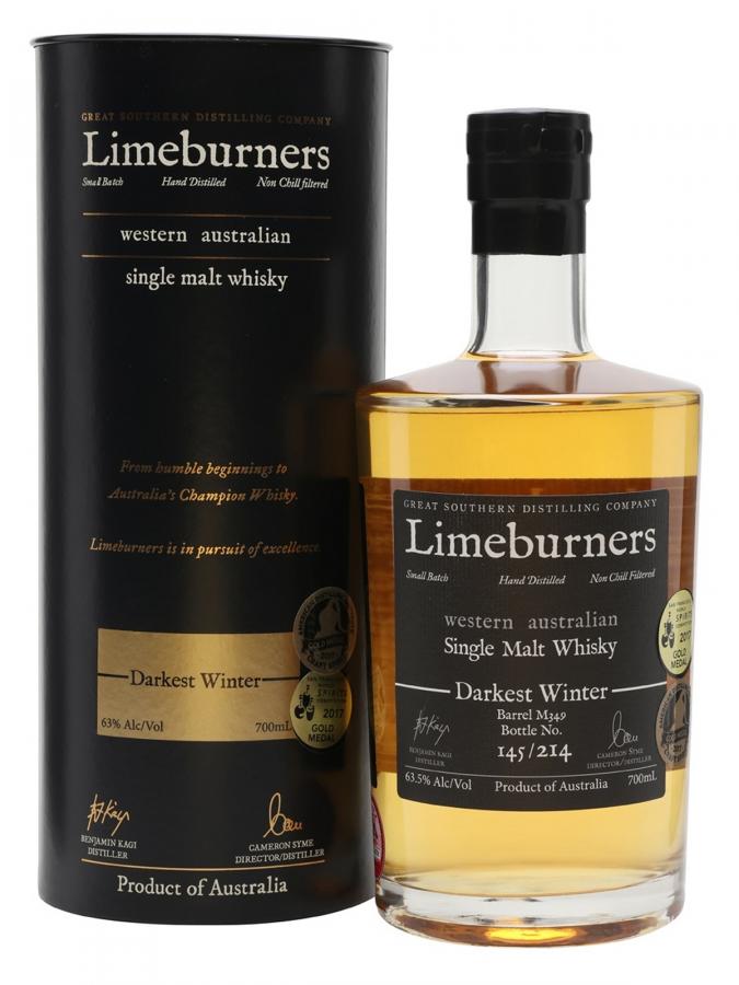 Limeburners Darkest Winter Bourbon Cask M349 63.5% 700ml