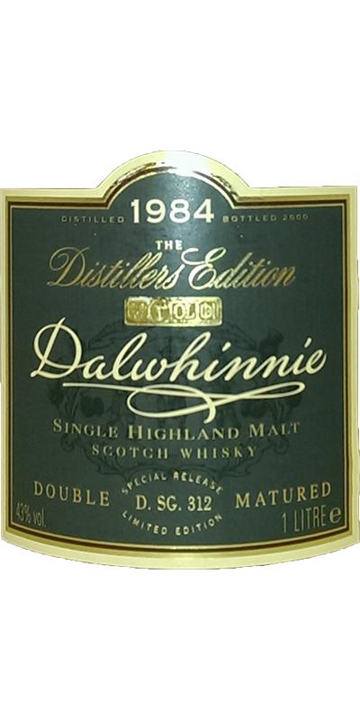 Dalwhinnie 1984 The Distillers Edition Double Matured Oloroso Sherry Casks Finish 43% 1000ml