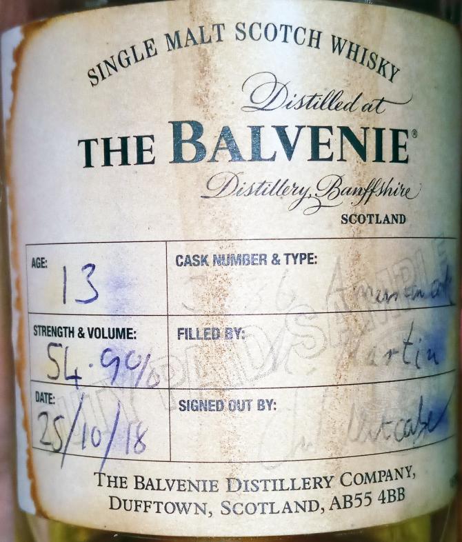 Balvenie 13yo American Oak 54.9% 200ml
