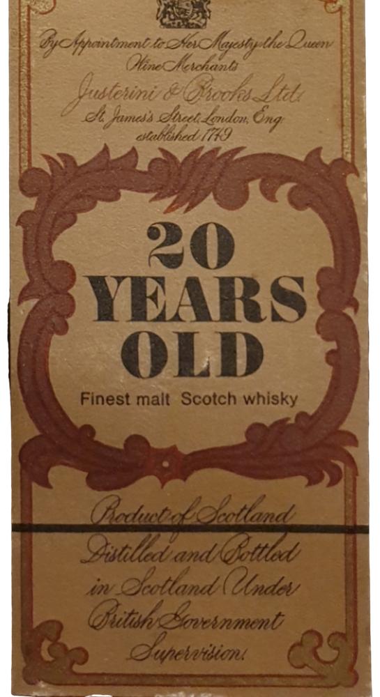 Finest Malt Scotch Whisky 20yo 43% 700ml