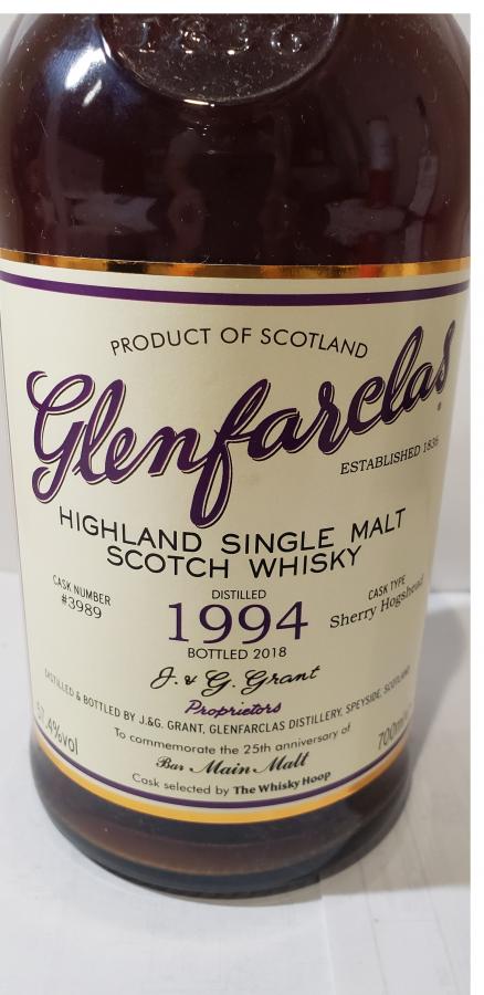 Glenfarclas 1994 Sherry Hogshead #3989 57.4% 700ml