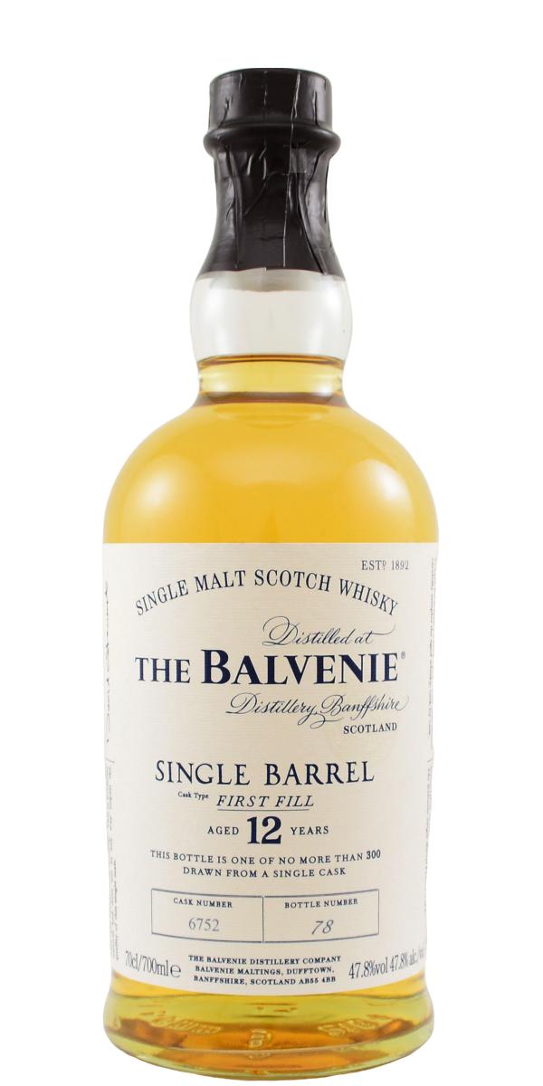 Balvenie 12yo Single Barrel First Fill Ex-Bourbon #6752 47.8% 700ml