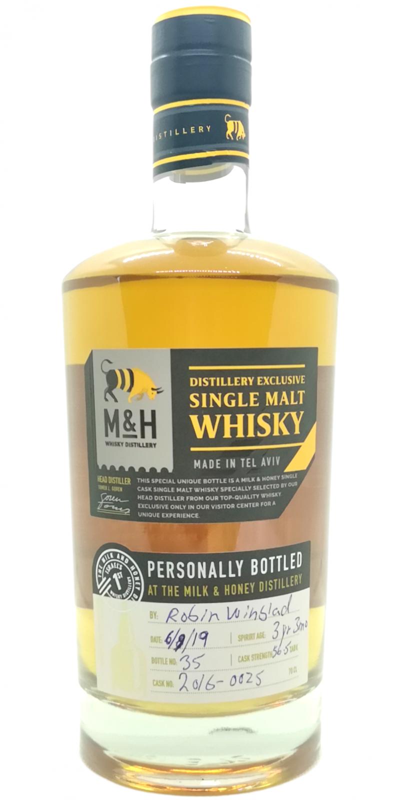 M&H 2016 Personally Bottled At The Distillery 2016-0025 56.5% 700ml