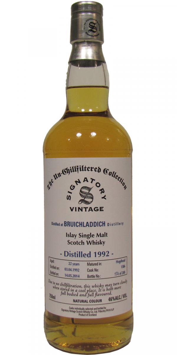 Bruichladdich 1992 SV The Un-Chillfiltered Collection #1386 46% 750ml