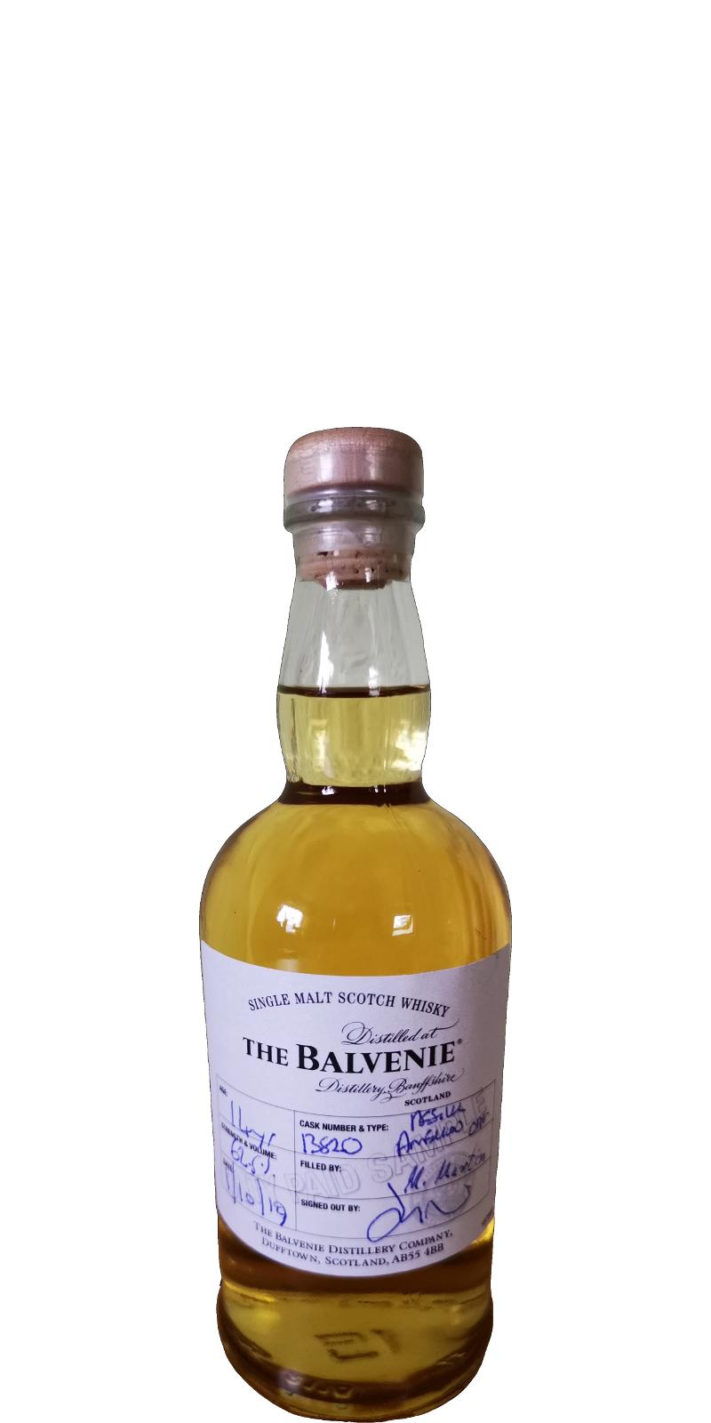 Balvenie 14yo Handfilled Distillery only Refill Ex-Bourbon Barrel #13820 62.5% 200ml