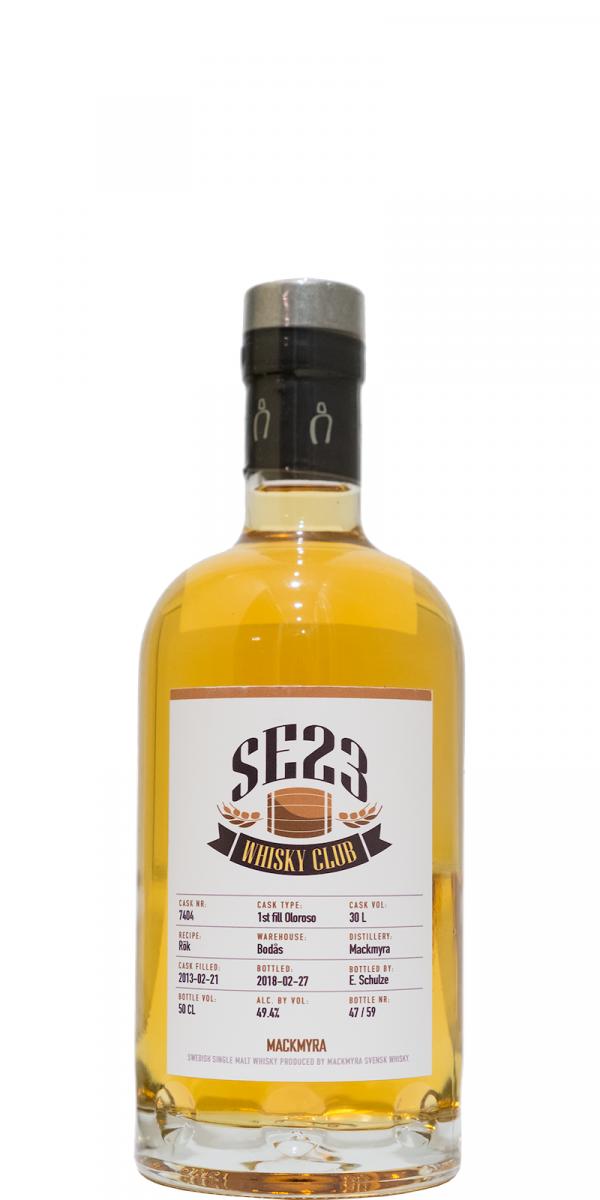 Mackmyra 2013 Private Bottling 1st Fill Oloroso 7404 SE23 Whisky Club 49.4% 500ml