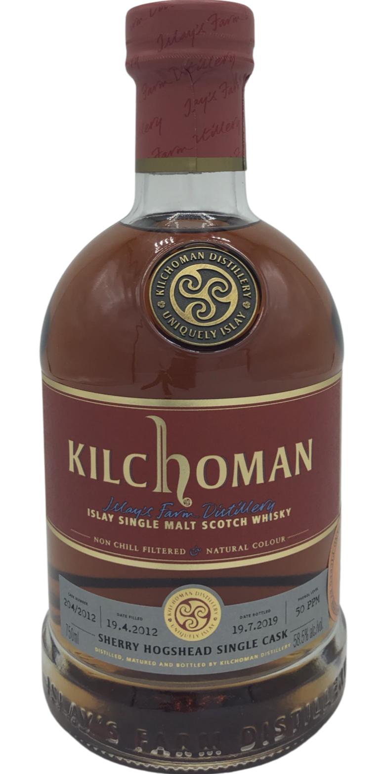 Kilchoman 2012 Sherry Hogshead Single Cask 204/2012 Warehouse Liquors Chicago 58.5% 750ml
