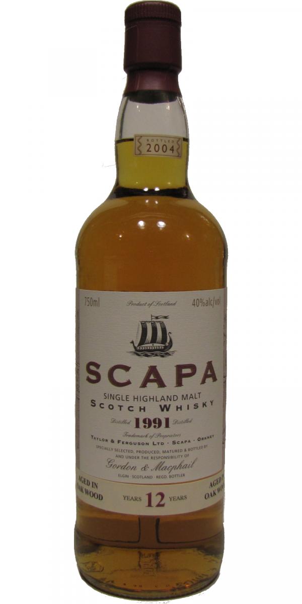 Scapa 1991 GM Licensed Bottling Oak Wood 40% 750ml