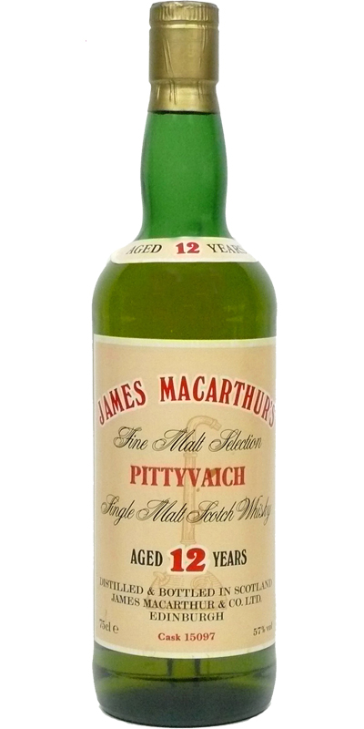 Pittyvaich 12yo JM Fine Malt Selection #15097 57% 750ml