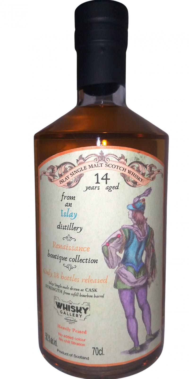 An Islay Distillery 14yo TWG Renaissance Boutique Collection Refill Bourbon Barrel 58.2% 700ml