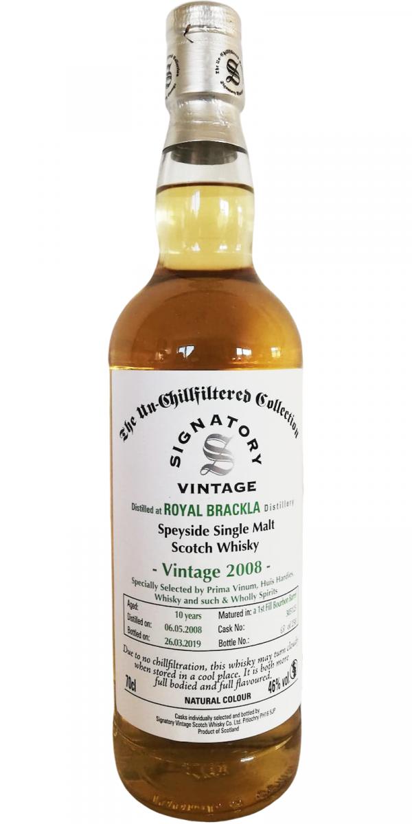 Royal Brackla 2008 SV The Un-Chillfiltered Collection 1st Fill Bourbon Barrel #305125 46% 700ml