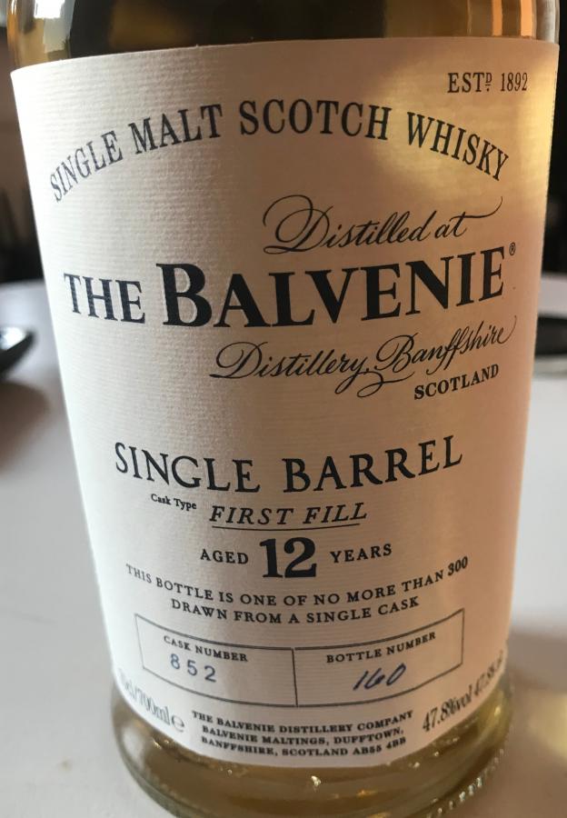 Balvenie 12yo 1st Fill Ex-Bourbon Barrel #852 47.8% 700ml