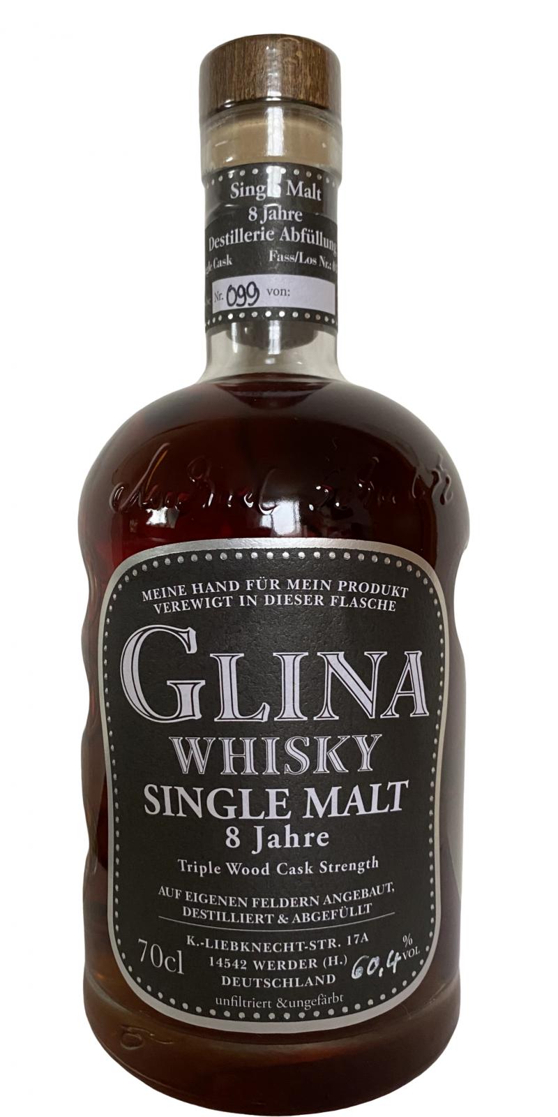 Glina Whisky 8yo Triple Wood Cask Strength #045413 60.4% 700ml
