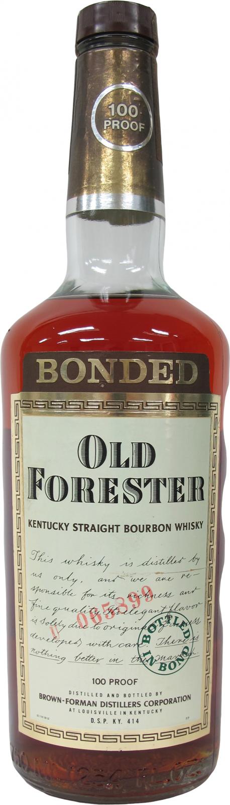 Old Forester Bottled in Bond New American Oak Barrel 50% 750ml
