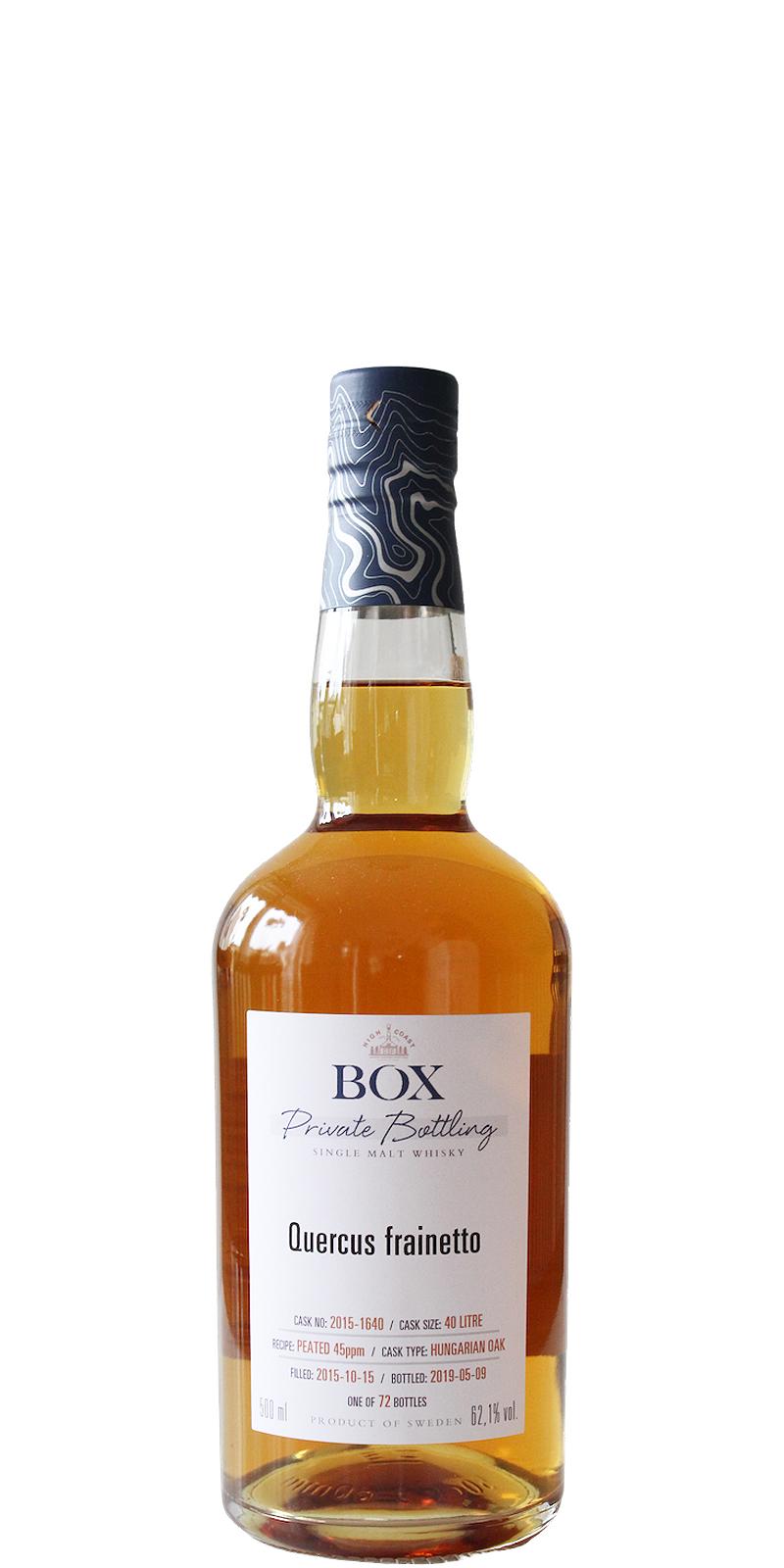 Box 2015 WSla Quercus frainetto Hungarian Oak 2015-1640 Whiskyklubben Slainte 62.1% 500ml