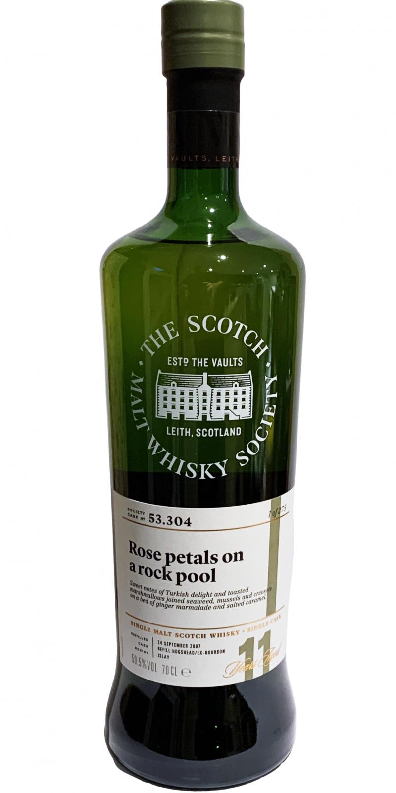 Caol Ila 2007 SMWS 53.304 Rose petals on A rock pool Refill Ex-Bourbon Hogshead 59.5% 700ml