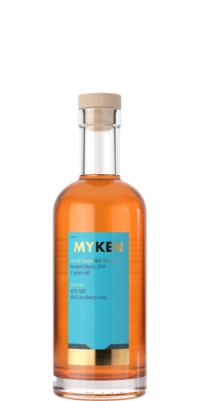 Myken Peated Sherry Arctic Single Malt Whisky 40L Ex-Oloroso casks 47% 500ml