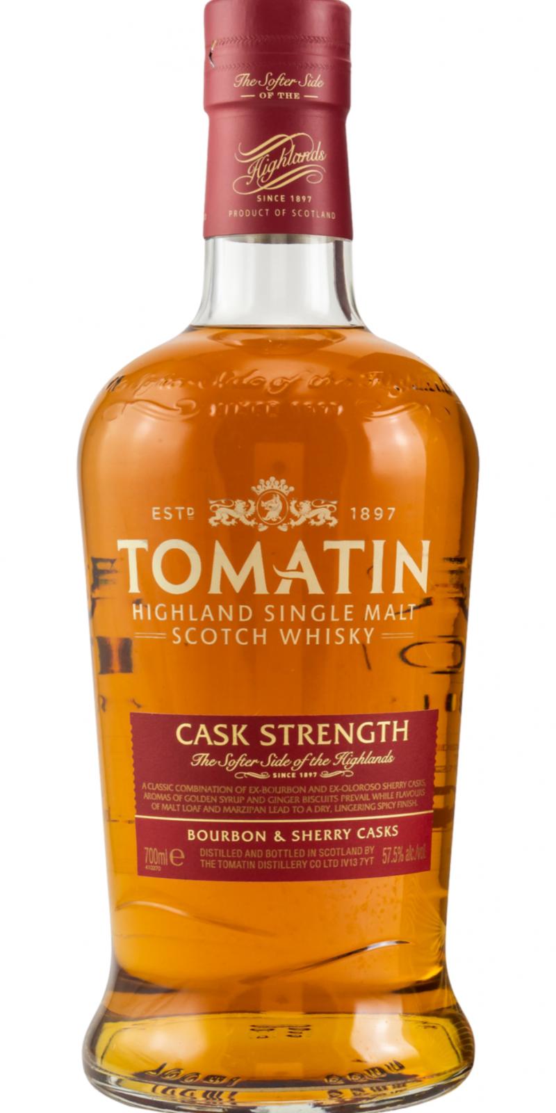 Tomatin Cask Strength Bourbon and Sherry 57.5% 700ml