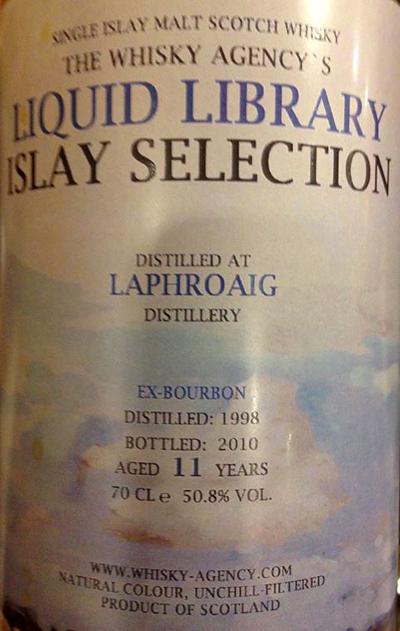 Laphroaig 1998 TWA Liquid Library Islay Selection Bourbon Cask 50.8% 700ml