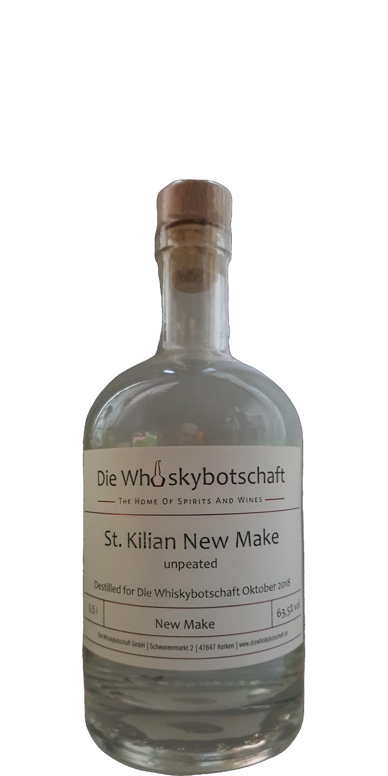 St. Kilian 2018 WBot New Make unpeated Die Whiskybotschaft 63.5% 500ml
