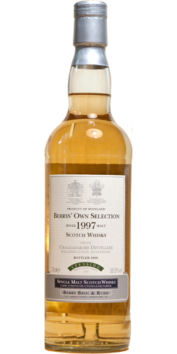 Cragganmore 1997 BR Berrys Own Selection #1510 58.6% 700ml