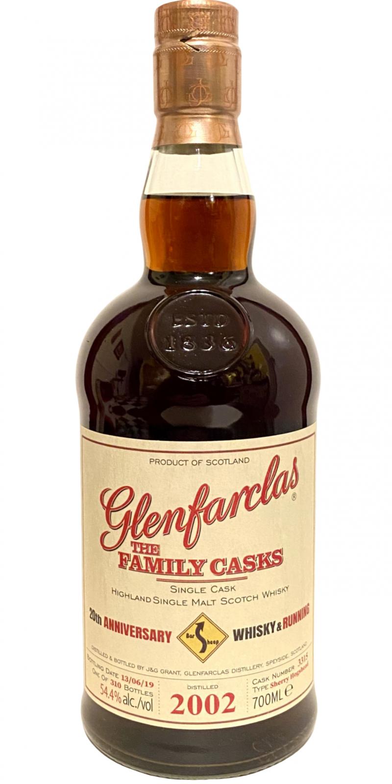 Glenfarclas 2002 The Family Casks Sherry Hogshead #3315 54.4% 700ml