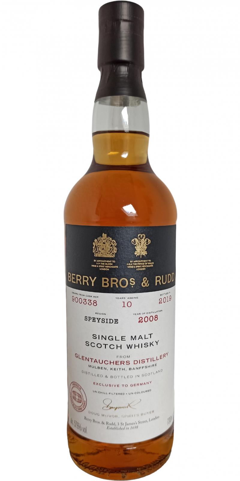 Glentauchers 2008 BR Berrys Own Selection #900338 Kaxdorfer Whiskyfreunde 57.6% 700ml