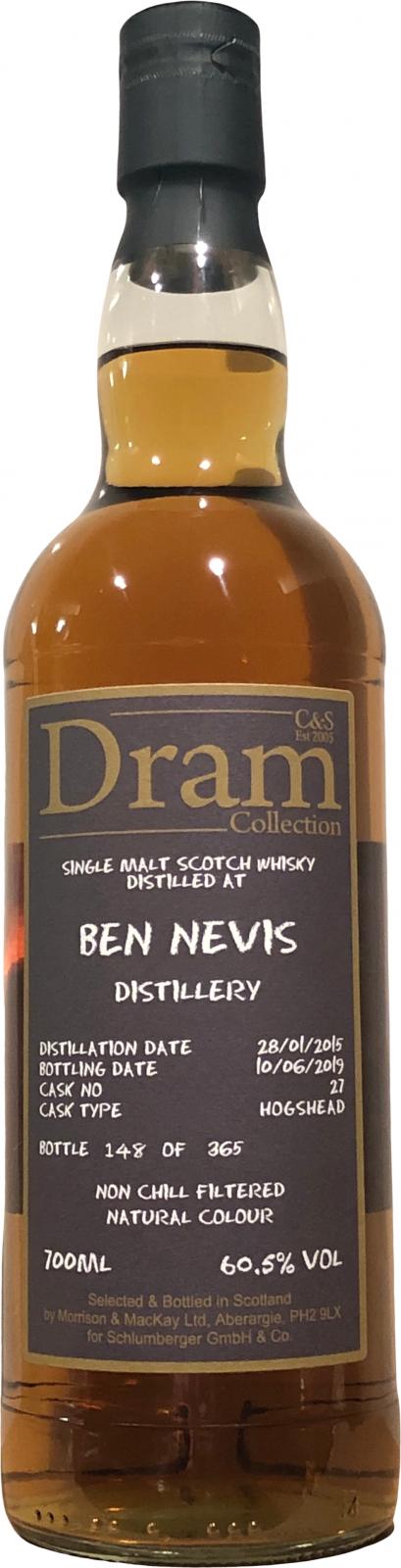 Ben Nevis 2015 MMcK C&S Dram Collection Sherry Hogshead #27 60.5% 700ml