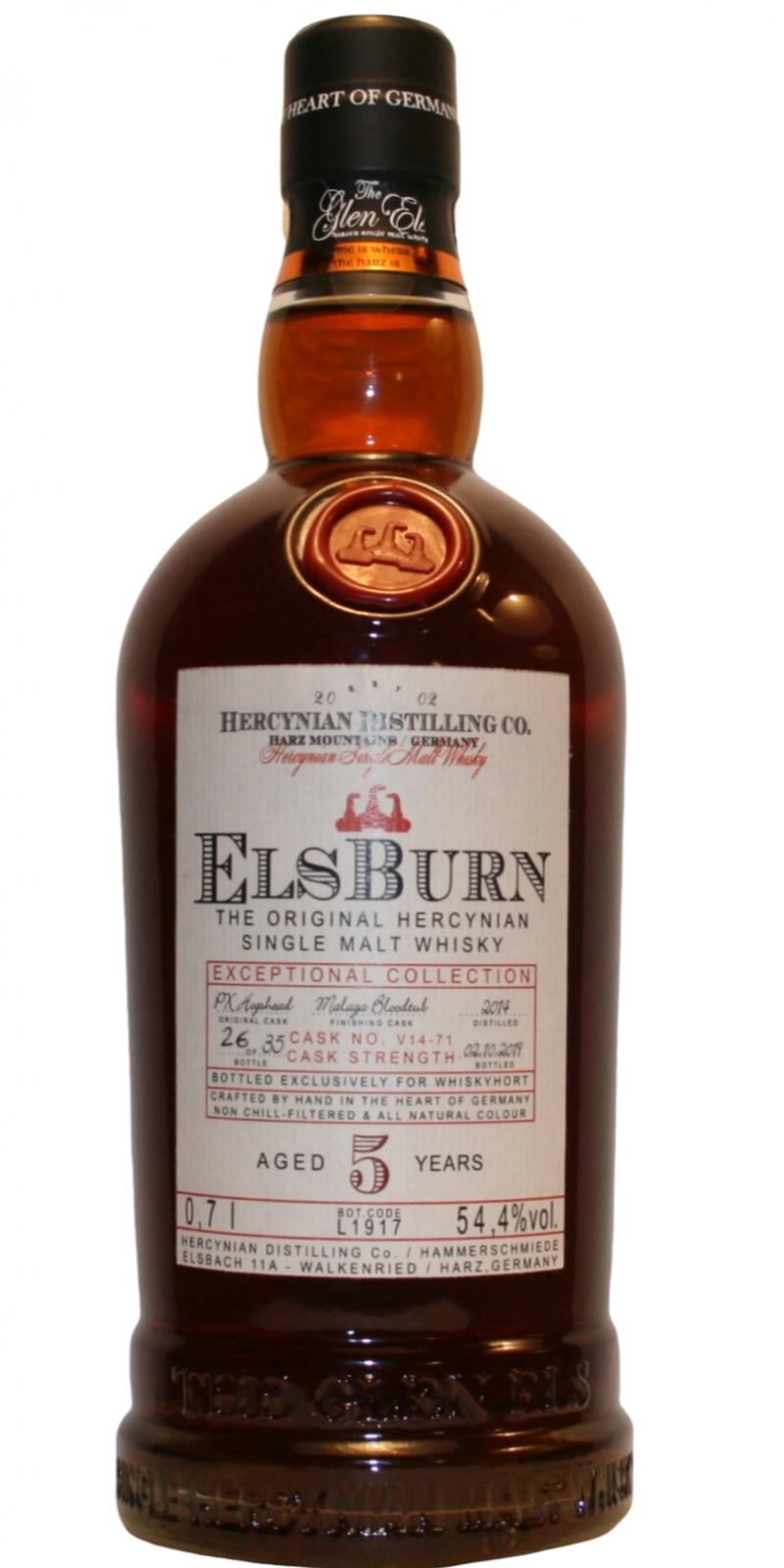 ElsBurn 2014 Exceptional Collection PX Hogshead & Malaga Bloodtub V14-71 Whiskyhort Exclusive 54.4% 700ml